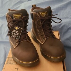 Dr. Martens Dark Brown Steel Toe Boots